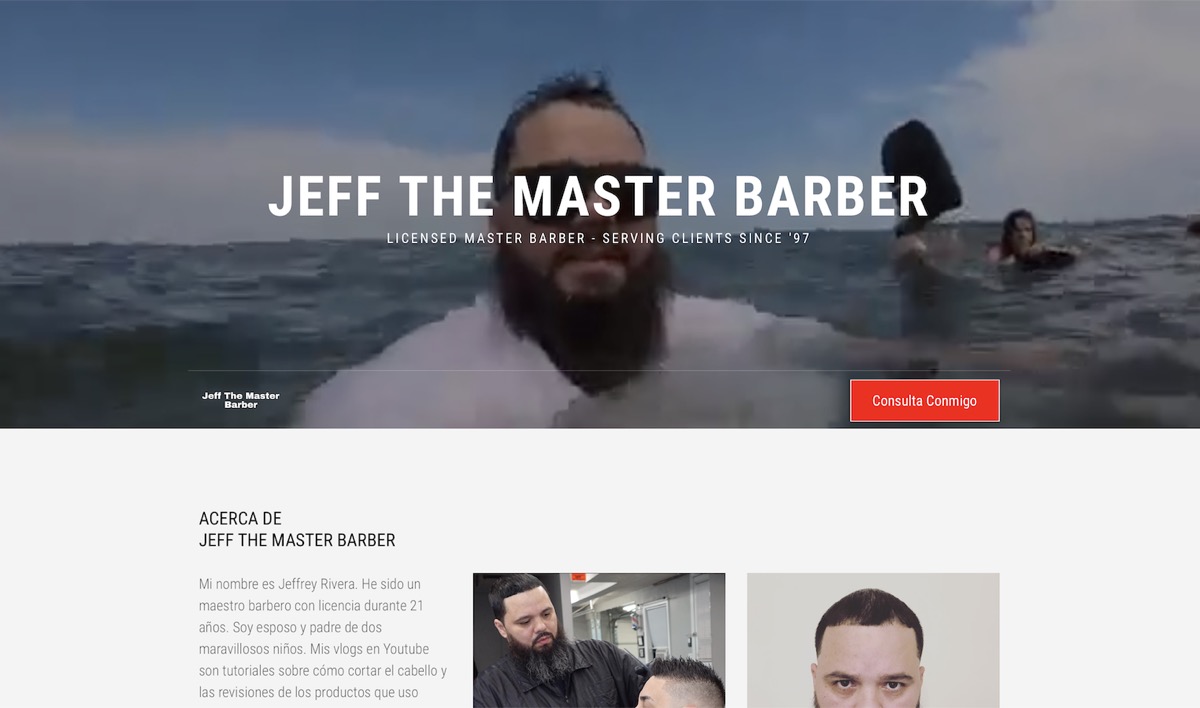 Jeff The Master Barber website